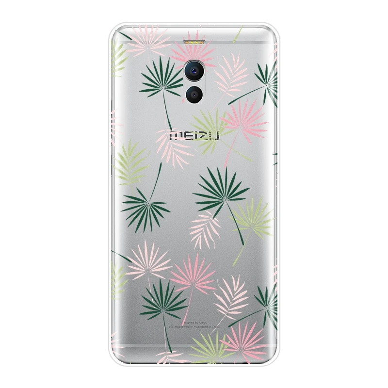 Чехол для телефона Meizu M2 M3 M5 M6 Note силиконовая Мягкая задняя крышка с цветочным