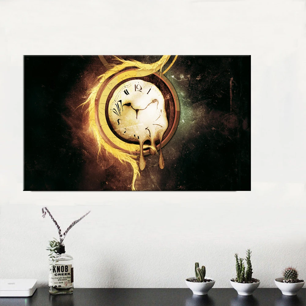 

Unframed Canvas Painting Salvador Dali Surrealism Abstract Painting Time Art Vintage Posters Photos Home Decoration