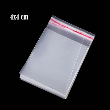 

2000 Pcs CLEAR SMALL PLASTIC BAG 4x4cm RESEALABLE JEWELRY PACKAGING MINI POLY BAGS GIFT PACKING POUCHES