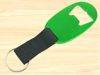 

QuevinaPersonalized Imprinted Oval Bottle Opener with Strap Keychain Promotional Keyring Bottle Opener Customized Logo / Graphic