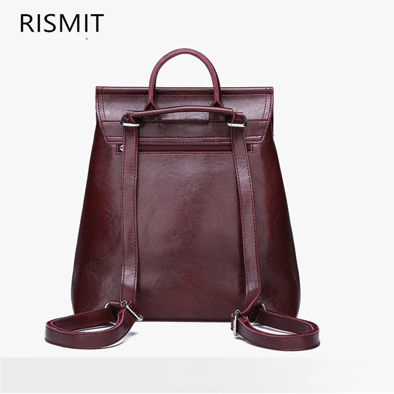 2019 распродажа Mochilas Rismit женская модная сумка кожаный рюкзак высокое качество