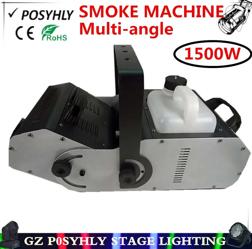 2016 NEW ! Multi-angle 1500W smoke machine remote + wire control fog professional stage DJ equipment | Лампы и освещение