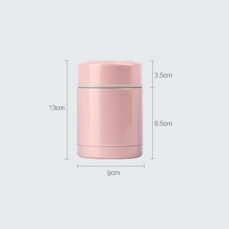 400ml Mini Small Vacuum 304 Stainless Steel Lunch Box Thermal Insulation Leak proof Soup Food Container Kids Student Bento Box