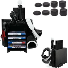 PS4/PS4 Slim/PS4 PRO/PS VR Game Disk Storage Tower Console Stand Holder w/ Controller Move Charging Dock Station Cooling Fan PS4/PS4 Slim/PS4 PRO/PS VR Game Disk Storage Tower Console Stand Holder w/ Controller Move Charging Dock Station Cooling Fan