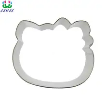 Мультфильм кошка украшения торта помадка резаки инструменты, 10 см первый кот лицо Форма торт печенье формы для выпечки, прямые продажи