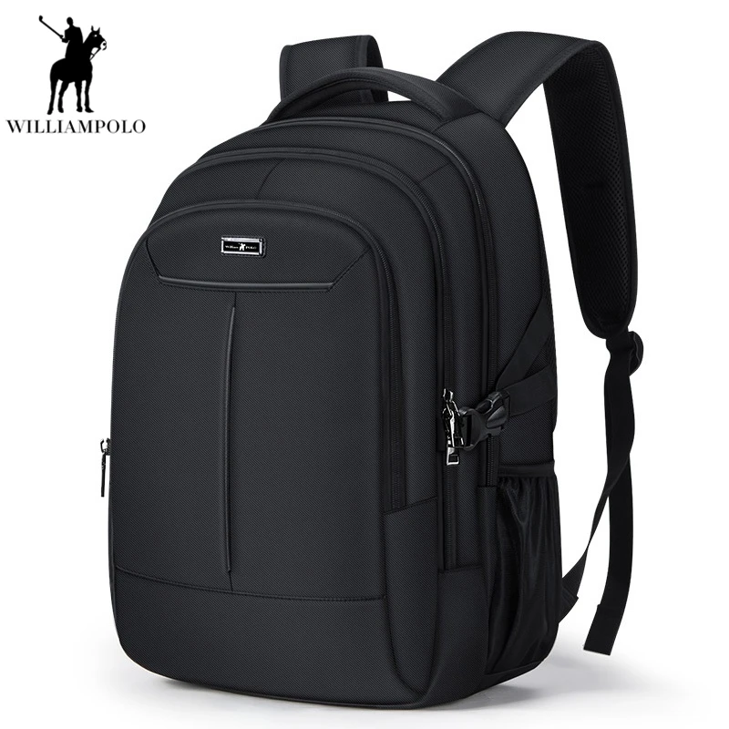 

Williampolo Men 15inch Laptop Zipper luxury Backpack Multifunction USB charging Male Leisure Oxford bookbag Waterproof PL187113
