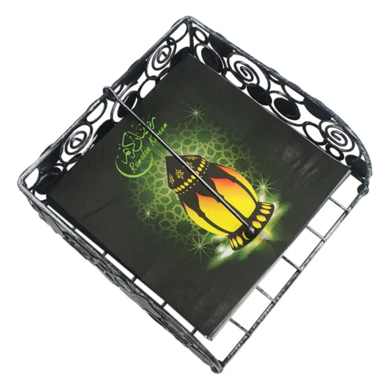 

20pcs Ramadan Eid Decoration Napkin Ramadan Printed Tissue Napkins Decorations For Home Muslim Festival Ramadan Party