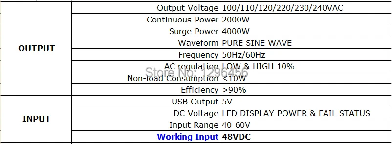 Солнечный инвертор 2000 W 48 V до 110 V 220 V Мощность инвертор, 2000 W неэлектрифицирован инвертор синусоидального колебания инвертора для восполнение энергии посредством солнца/ветра/Car дома Применение Солнечный Системы