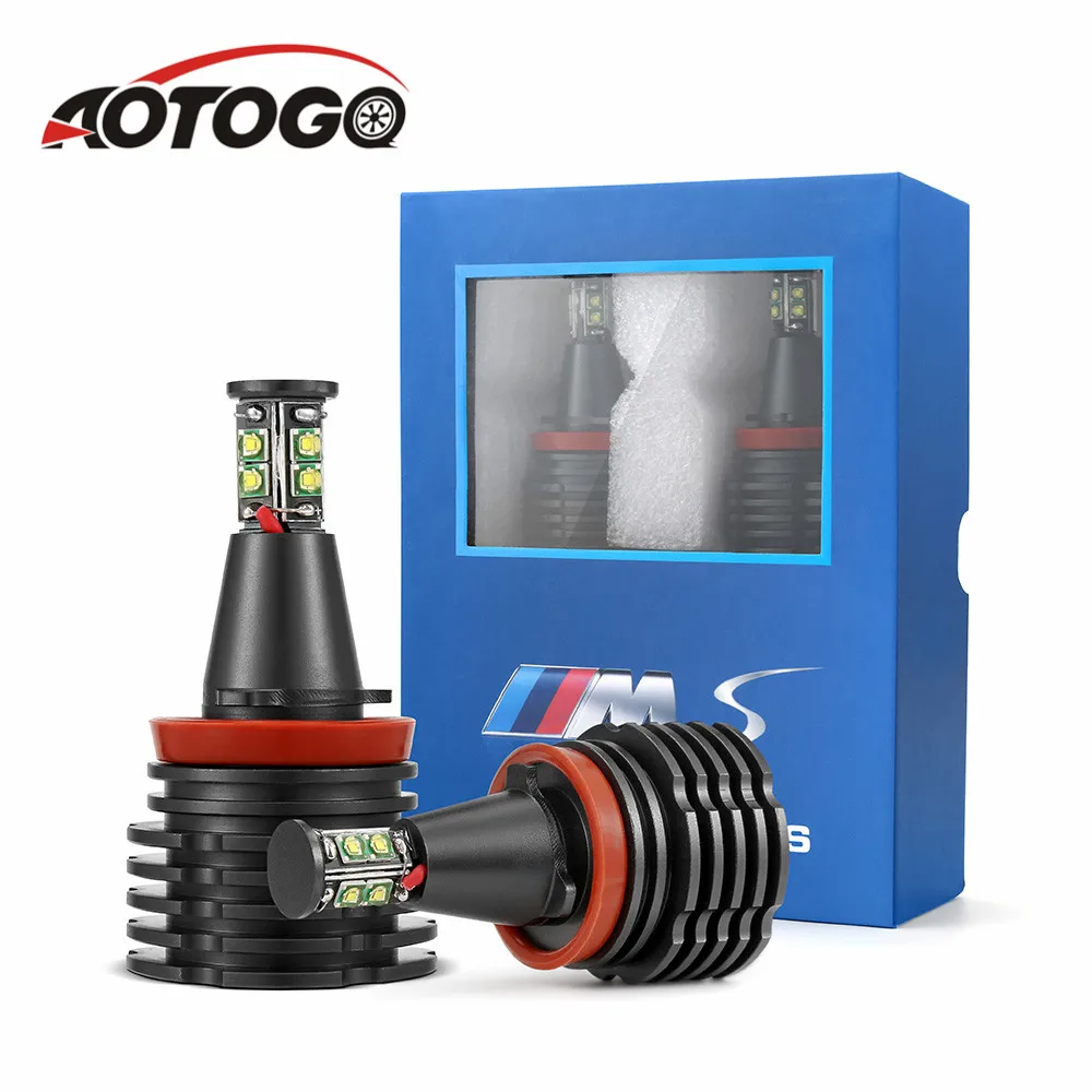 Aotogo 2 шт. без ошибок Светодиодный Маркер для глаз ангела светильник s лампы 80 Вт