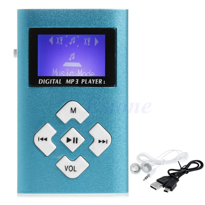 USB Mini Digital MP3 Music Player LCD Screen Metal Support 32GB TF Card+Earphone - L060 New hot
