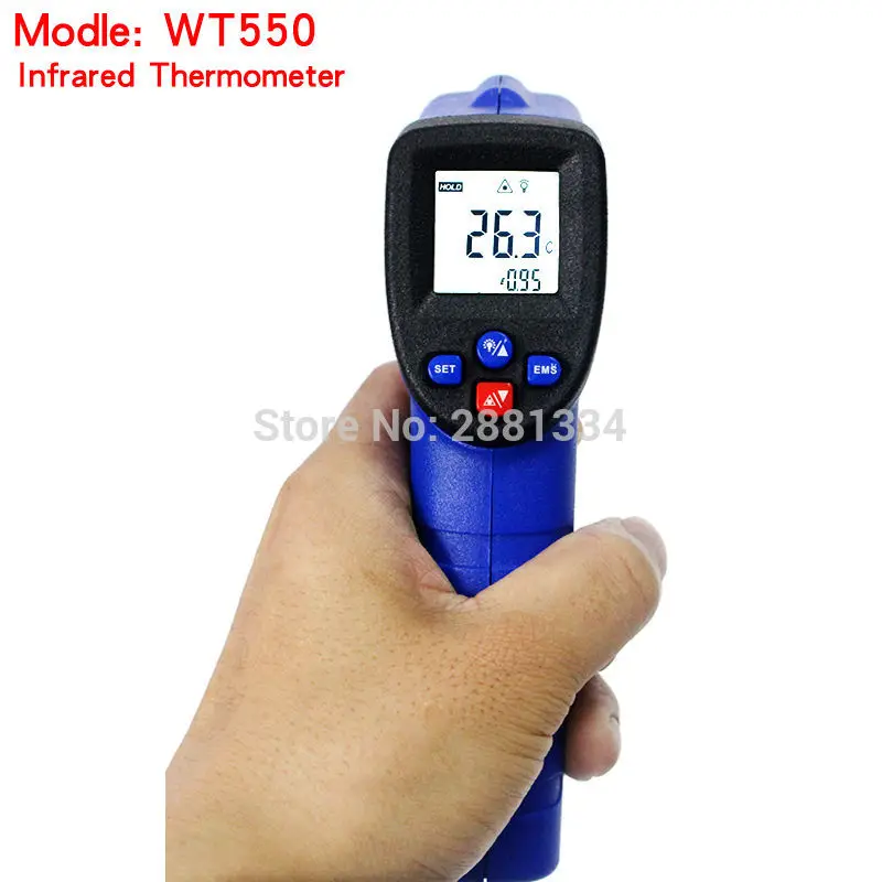 

Digital Infrared Thermometer -50~550 Degree Non-Contact IR Pyrometer Hand Industrial Laser Temperature Meter Thermometer