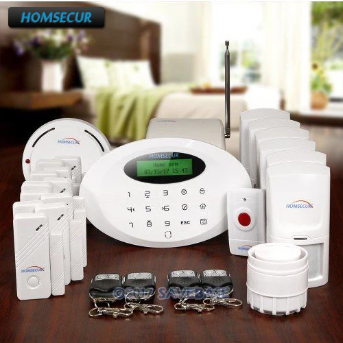 HOMSECUR Wireless APP Controlled GSM Burglar font b Alarm b font System With Panic Button