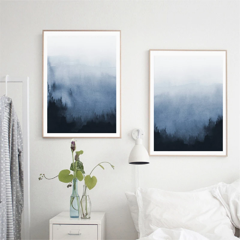 Buy Abstract Art Canvas Prints Home Decoration , Blue