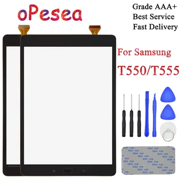 

oPesea 9.6'' For Samsung Galaxy Tab A 9.7 T550 T555 SM-T550 SM-T555 Touch Screen Digitizer Front Panel Sensor Glass Replacement
