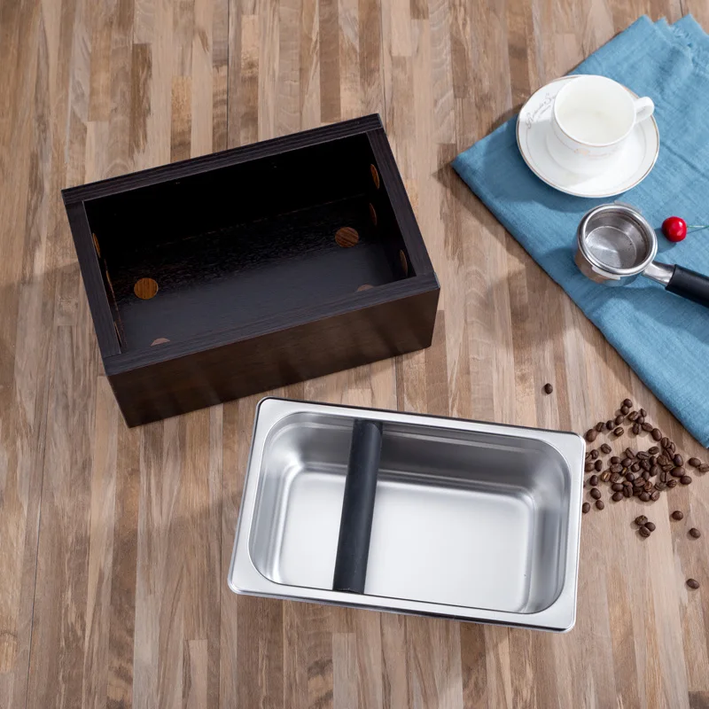 

Stainless Steel Espresso Coffee Knock Box Container Coffee Grounds Bucket Coffee Accessories