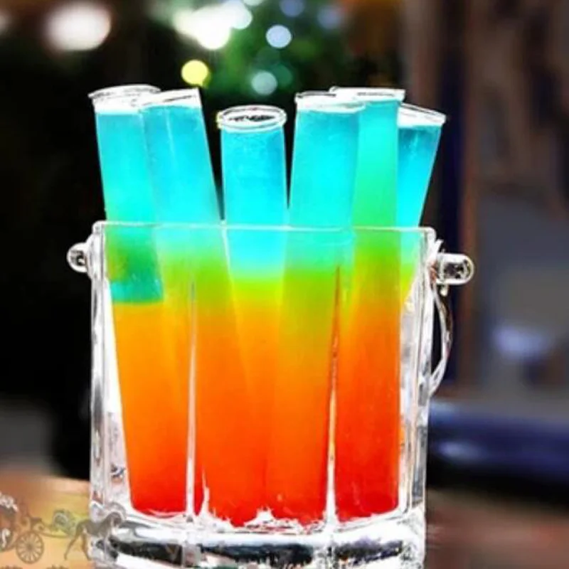 12 pcs 라운드 bottm 유리 테스트 튜브 칵테일 바 용품 투명 유리 제품