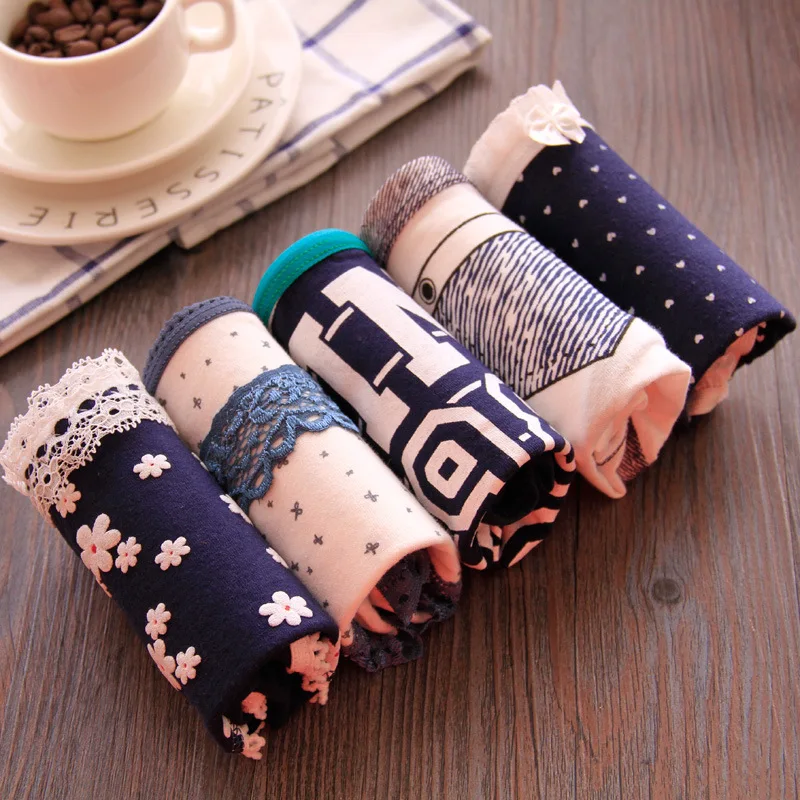 5Pcs/Lot Underwear Women Panties Cotton Panties Sexy Calcinha Bragas Mujer Printing Sexy Lingerie Soft Brief Underwear Girl Kids 5Pcs/Lot Underwear Women Panties Cotton Panties Sexy Calcinha Bragas Mujer Printing Sexy Lingerie Soft Brief Underwear Girl Kids