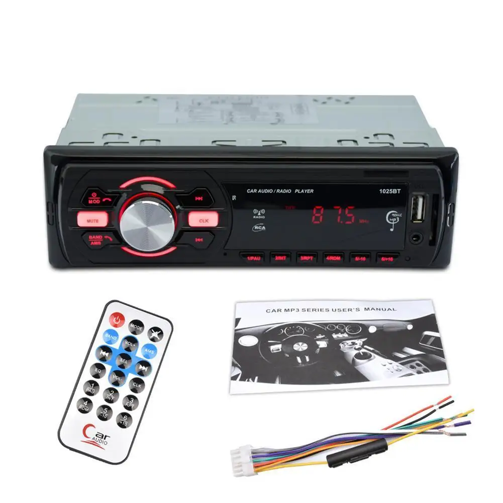 

1DIN Car Audio Bluetooth Stereo Radio Head Unit MP3 Player 2-USB SD/FM Handsfree