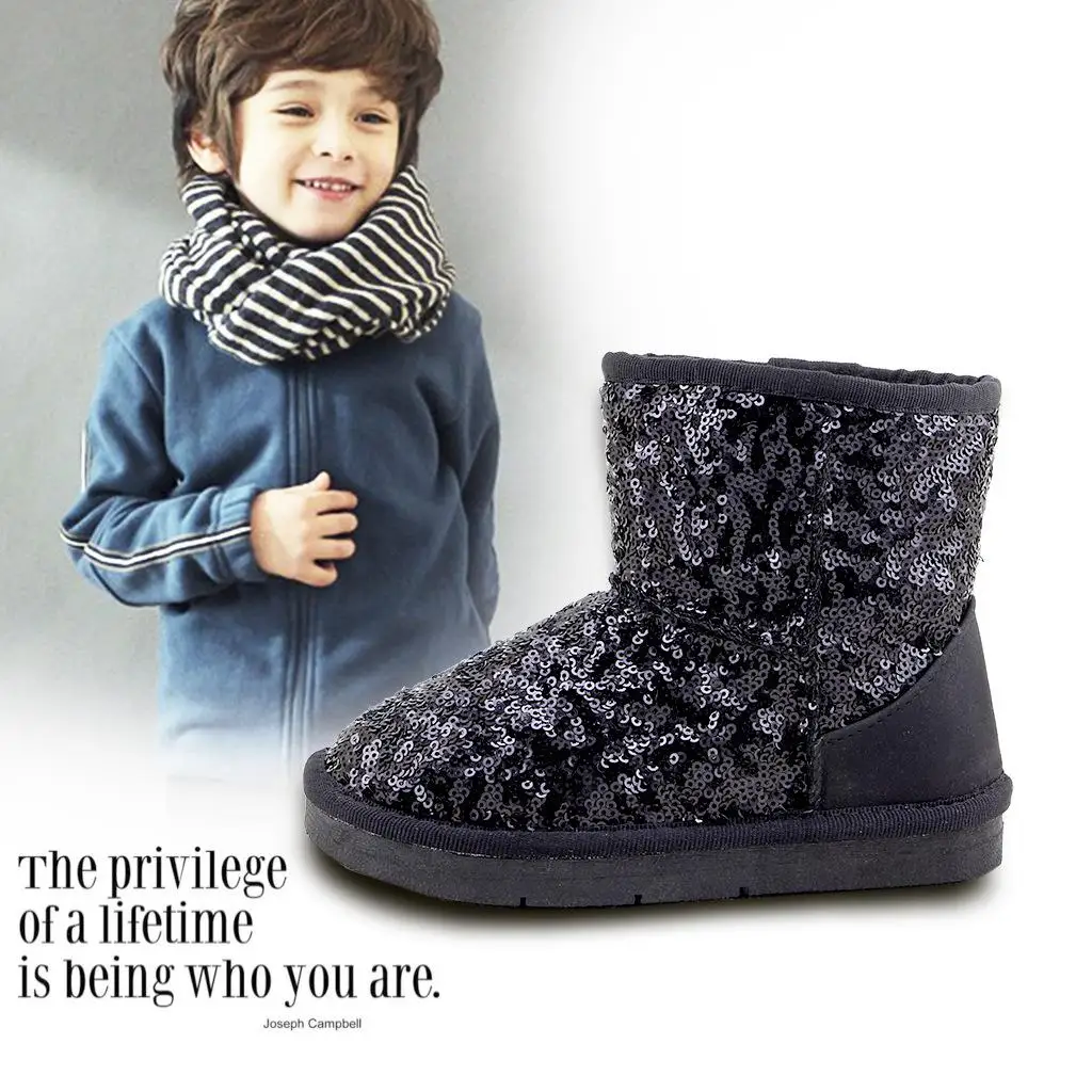 Buy toddler girl boots black winter kids girl