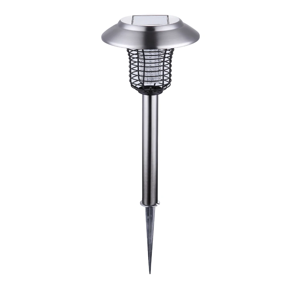 

Repellent Ground Insecticidal Durable Energy Saving Pathway Stainless Steel Mosquito Killer Lamp Outdoor Garden UV Solar LED Bug