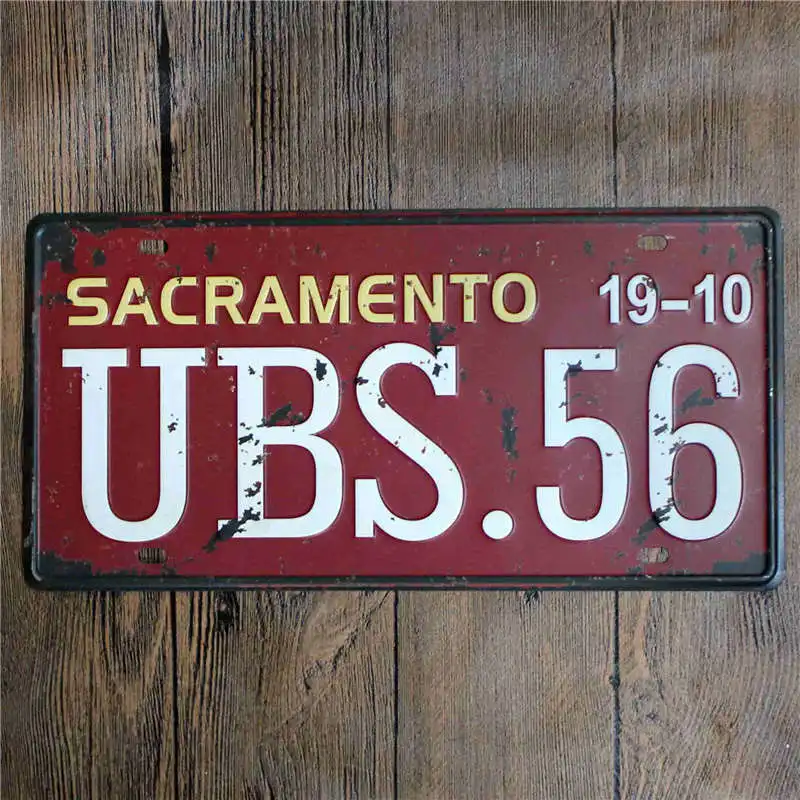 Hohappyme американский номерной знак США таблички знаки номер автомобиля гаража украшения металлический оловянный знак Винтаж Домашний декор 15x30 см - Цвет: 9304