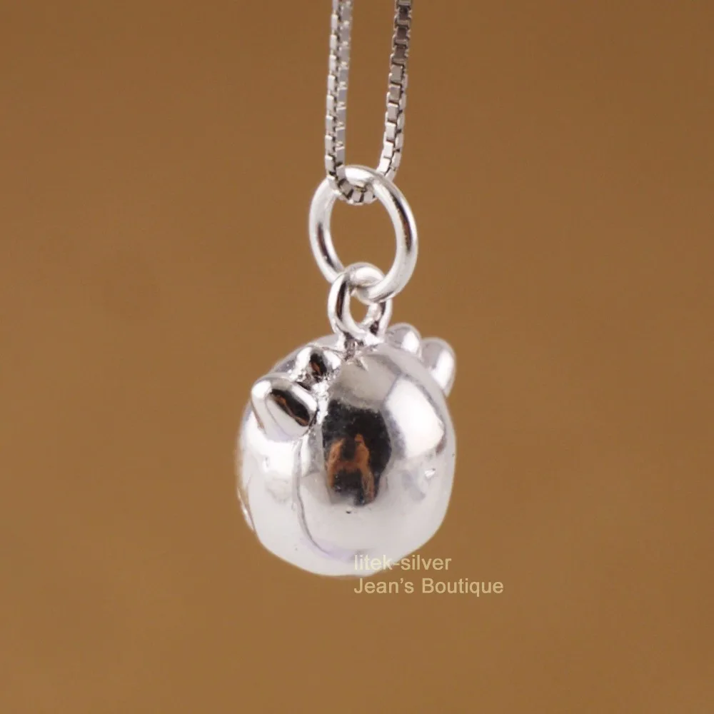Подвеска Манеки неко из стерлингового серебра с котом удачи а2210|silver cat|sterling
