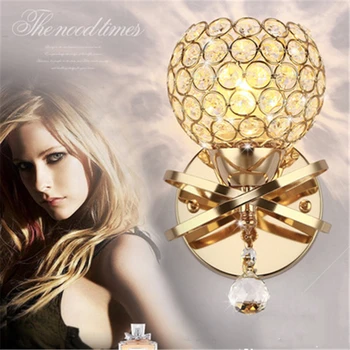 

Modern Minimalist Creative Warm Bedroom Bedside Wall Lamp Wrought Iron Curved Tube Crystal Lamp Restaurant Living Room Light