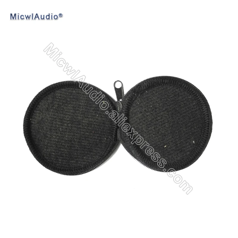 

2Pcs Small Bag for the Earphone Circle Easy to Carry Zippered Bag