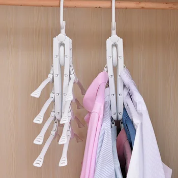 

Foldable Non-slip PP Hanger Multi-functional Telescopic Household Wardrobe Storage Bedroom Closet Assistant Space Saving Hanger