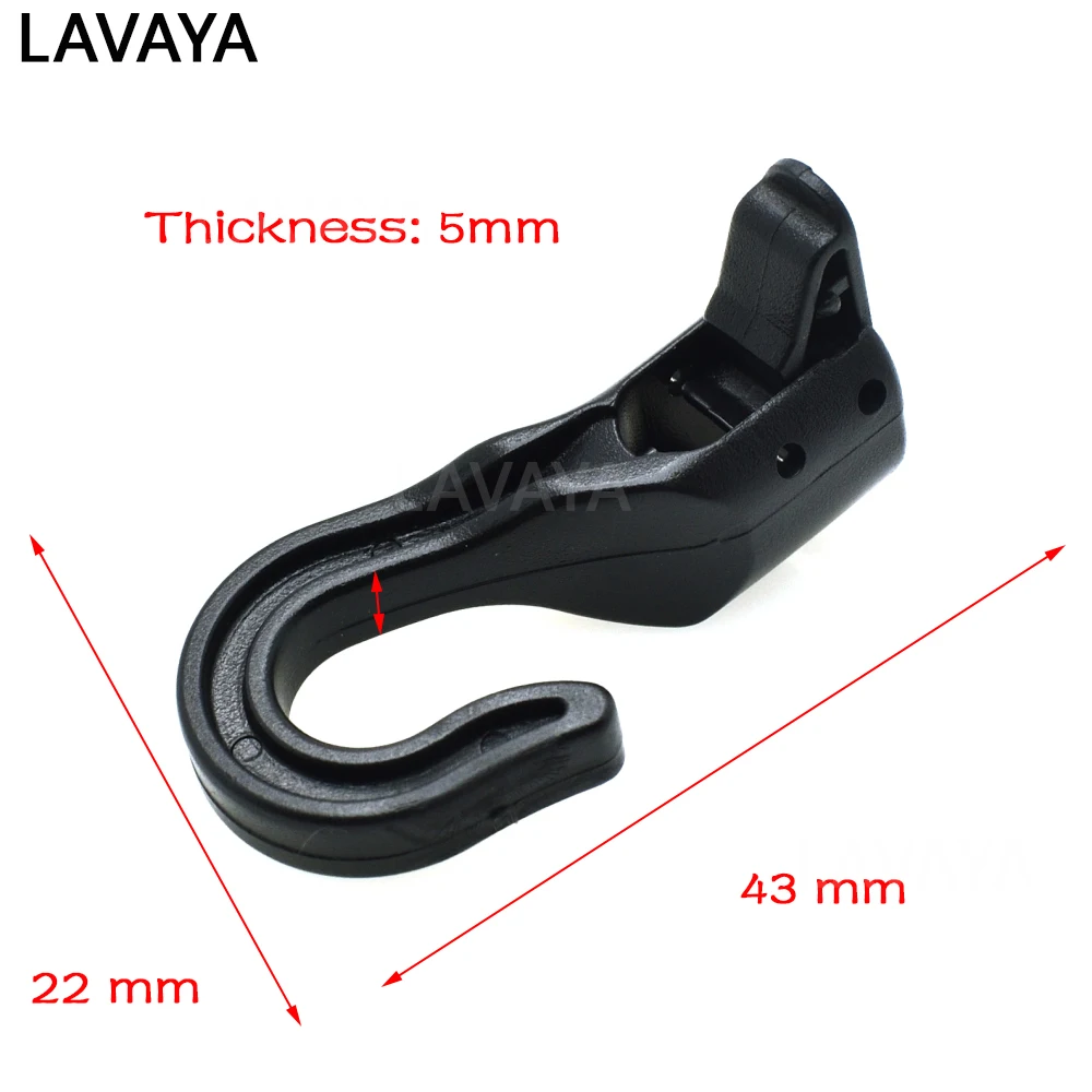 1pcs 43*21mm Black Swivel Plastic Snap Hook For 6mm Cord bing Strap