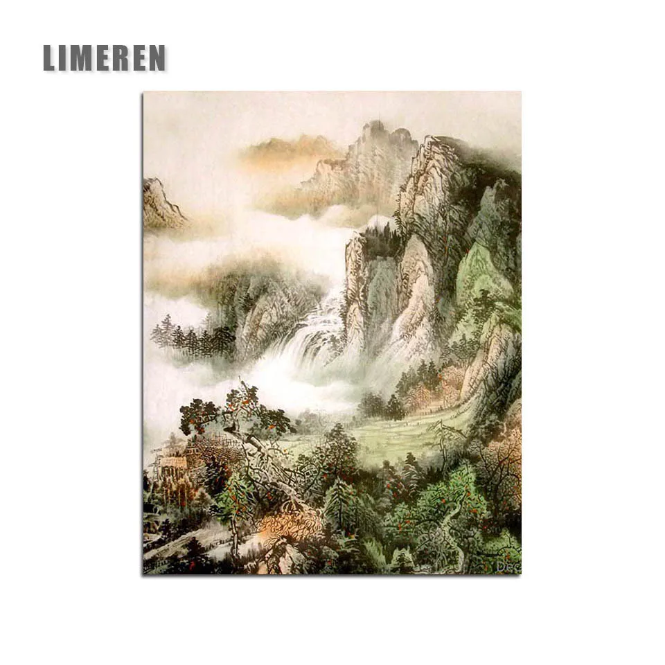 

Unframed Mountains Tree Gully Painting By Numbers Forest Landscape Home Decor