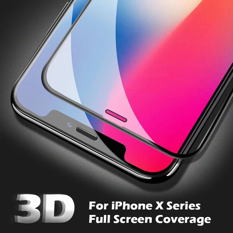 

JONSNOW 3D Full Curved Tempered Glass for iPhone 11 Screen Protector for iPhone 11 Pro 9H Protective Film for iPhone X XR XS Max