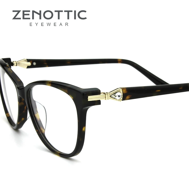 Zenottc Eyeglasses Frame Women Glasses Hinge Clear Lens