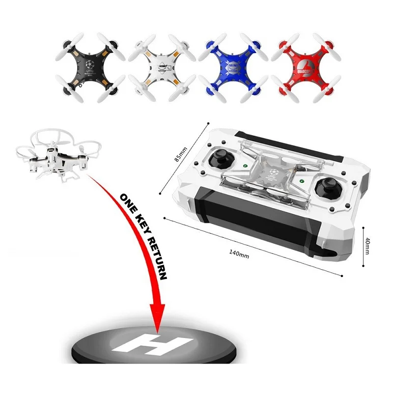 FQ777-124 Радиоуправляемый Дрон Карманный 4CH мини-Дрон 6 осевой гироскоп вертолет игрушки мини-Квадрокоптер переключаемый контроллер/3D флип Безголовый режим
