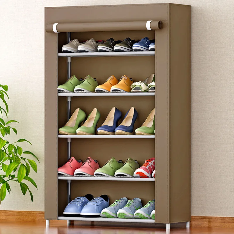 Single row Shoe cabinet Non-woven fabrics large shoe rack organizer removable shoe storage living room Entrance furniture