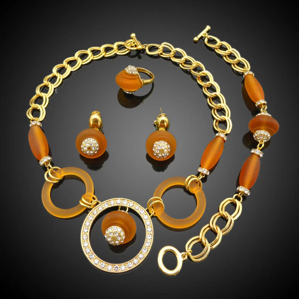 Fashion gold color plated brown black friday costume