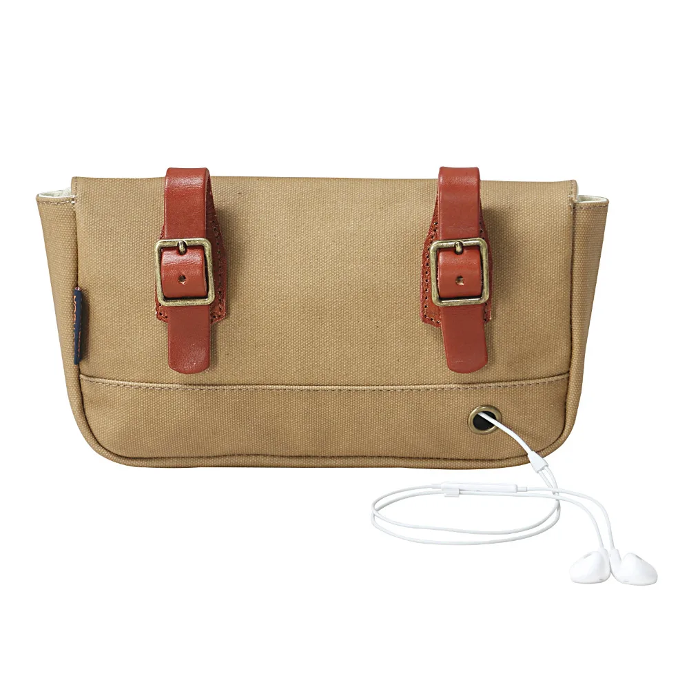 Top Tourbon Vintage Bicycle Handlebar Bag Cycling Front Phone Pouch Multi-Purpose Bike Accessories Brown Waxed Waterproof Canvas 7