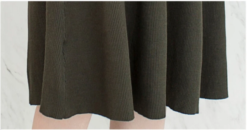Теплое вязаное женское платье-свитер SMTHMA, повседневное вязаное облегающее платье-свитер высокого качества, с длинными рукавами, высокой талией, зеленое / черное. Новое поступление, сезон осень-зима