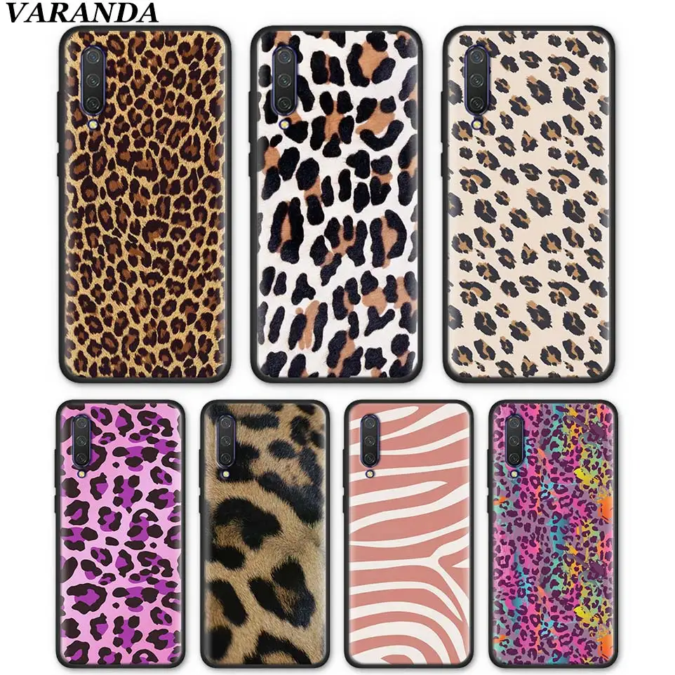 

giraffe leopard tiger zebra Print Silicone Case for Xiaomi Mi A1 A2 Lite 5X 6X 9T CC9 CC9E Poco F1 Black Soft TPU Cases Coque