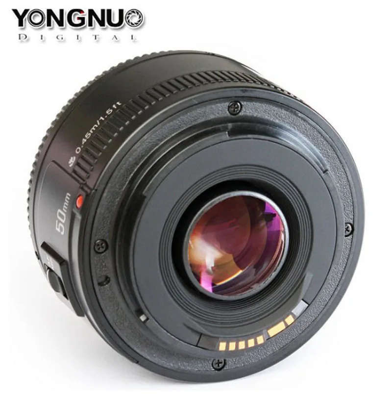 Объектив YONGNUO YN 50 мм F1.8 AF/MF с большой апертурой и автофокусом для Canon EOS 60D 70D 5D2|yn