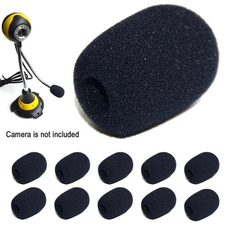 

10pcs 30*20*8 Headset Replacement Foam Microphone Cover Telephone Headset Mic Cover Microphone Windscreen Windshied Headset Foam