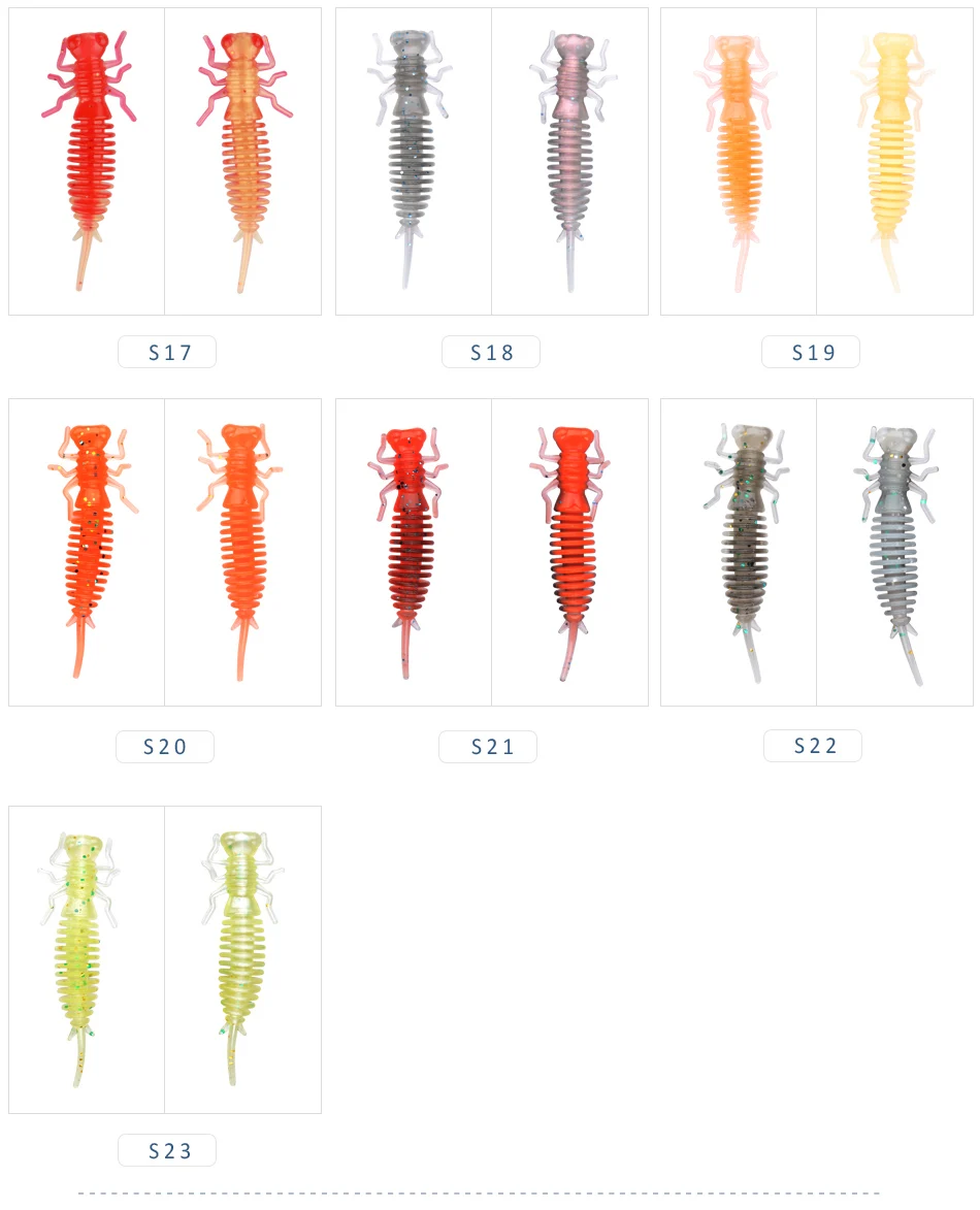 От магазина MEREDITH 8 шт./лот личинка реалистичный живых насекомых 1,7g 62 мм с наружной резьбой Мягкие Приманки форель червь приманки, мягкие приманки для рыболовных снастей