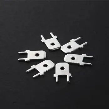 

500pcs 6.3mm Wiring PCB PCB Welded Terminals 0.8mm Thick Pie Crimp Terminals 6.3 Insert spring insert