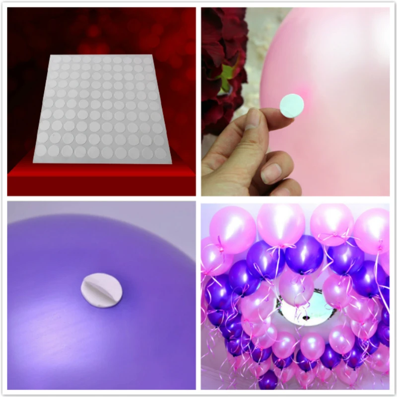 100 points Balloon attachment glue dot attach balloons to ceiling or