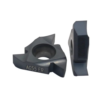 

20PCS 16ER AG55 LDA CVD+PVD CNC external thread turning tool Tungsten Carbide material for stainless steel