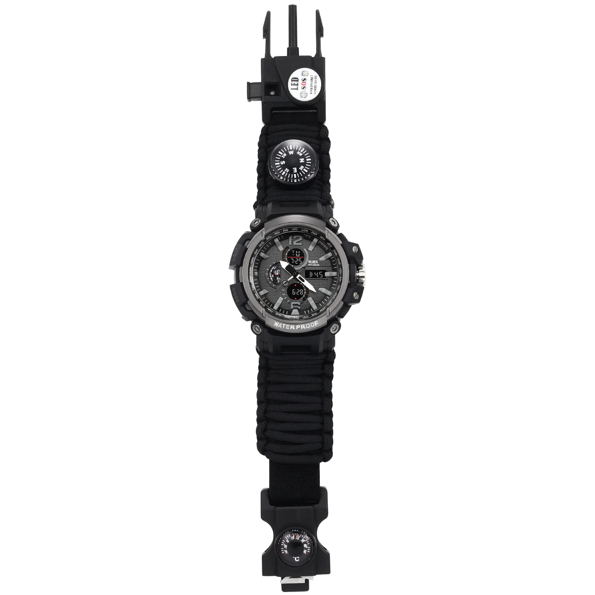 Sobrevivência ao ar Multi-funcional à Prova Relógio para Homens Engrenagem de Emergência Livre Relógio Água 50 m Paracord Pulseira Mulher Acampamento Caminhadas Edc D50 11 High Quality Esporte e Lazer