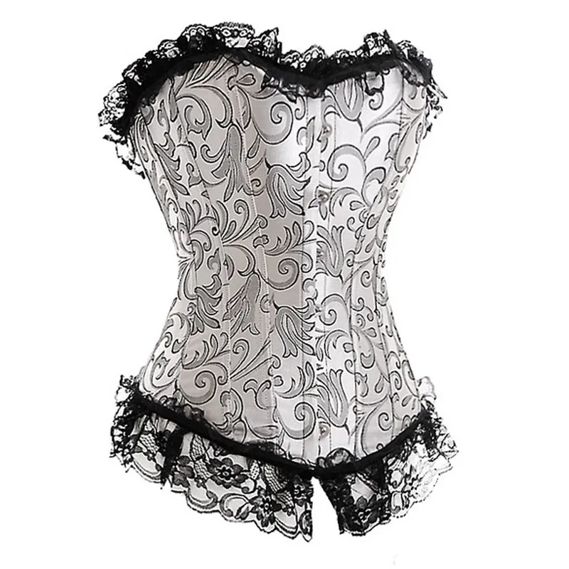 Sexy Gorset Steampunk Clothing Gothic Lace Up Corset Steel Boned Corset Overbust Bustier Waist Cincher Body Shaper Sexy Corselet (20)
