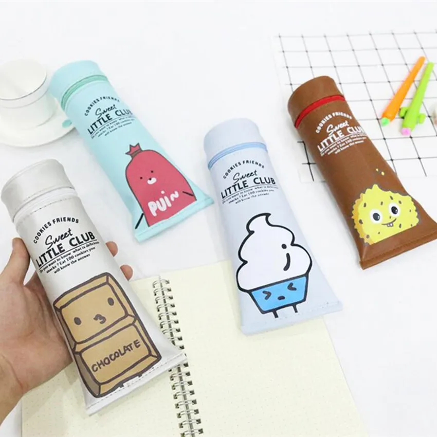 

M191 Cartoon Coin Purse Creative Student Pen Large Stereo Toothpaste Stationery Pencil Pouch Cute Pencil Case