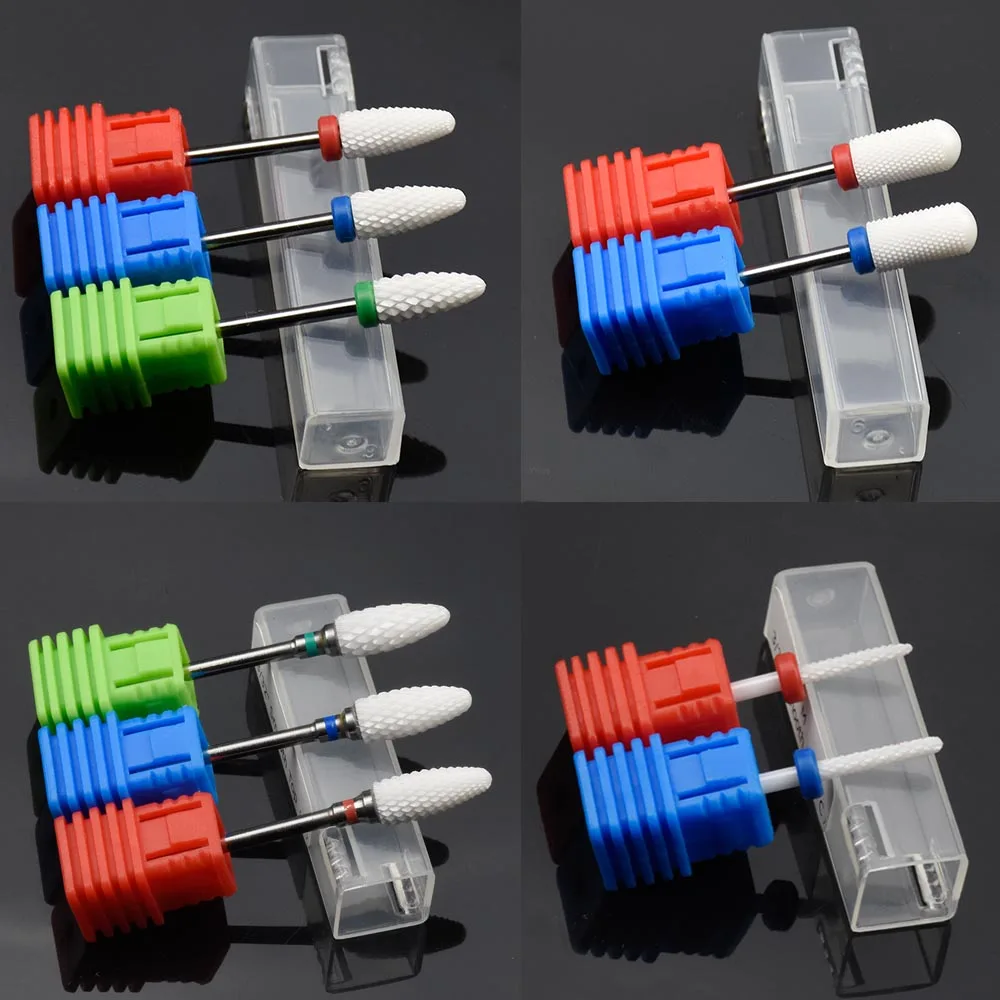 

Jewhiteny 10 T Ceramic Nail Drill Bit Nail File Milling Cutter for Electric Manicure Drill Machine Accessory Nail Art Tool