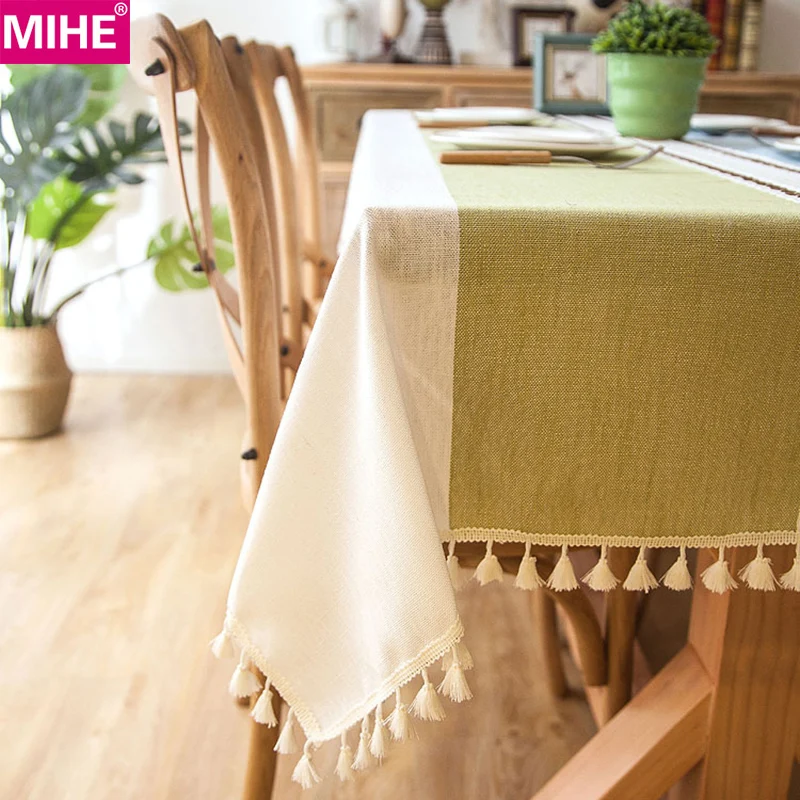  Modern Decorative Table Cloth Tassel Iace Rectangle Tablecloth Home Kitchen Table Cloths Party Banq